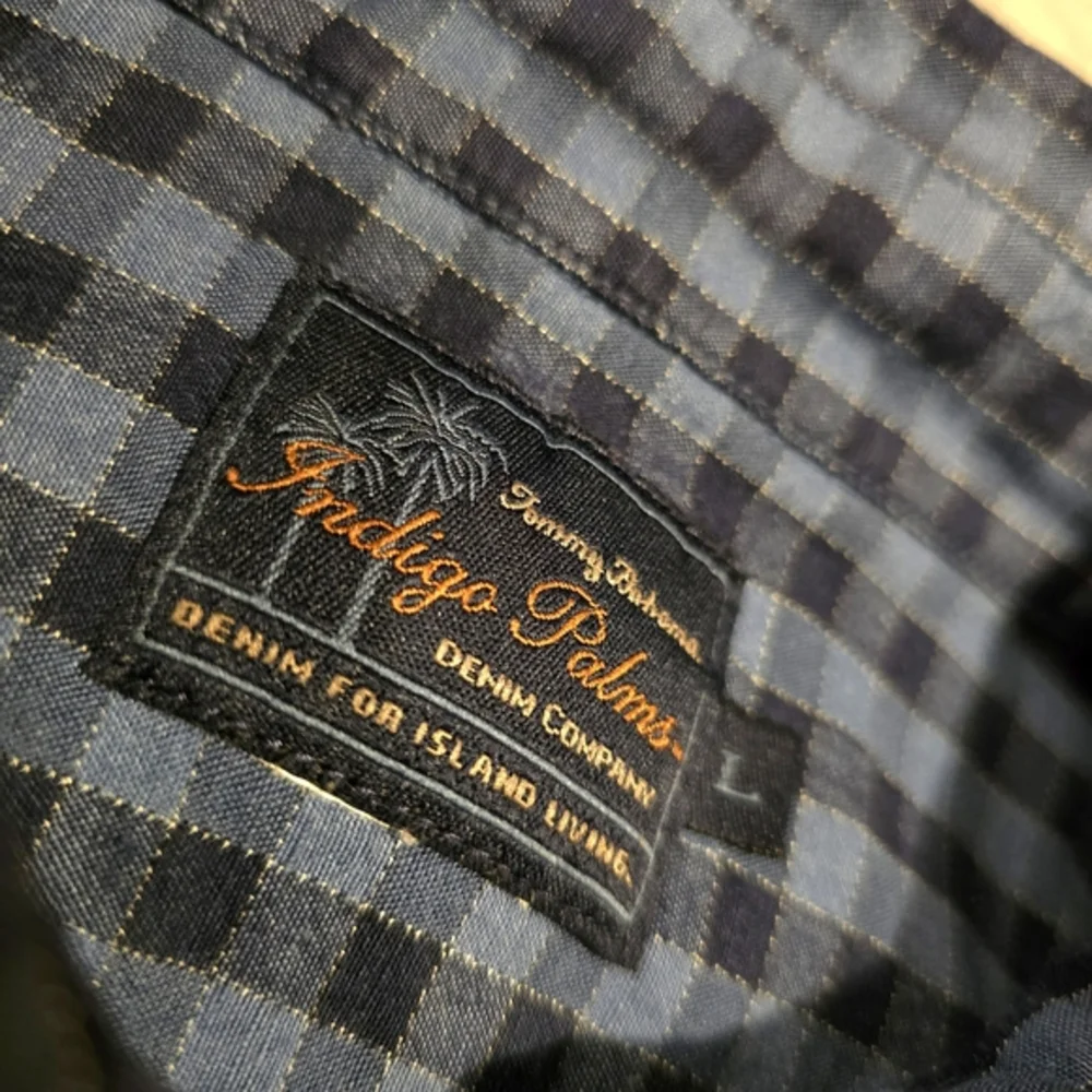 Tommy‎ Bahama Indigo Palms Men's Long Sleeve Button-Up Shirt Blue Size Large